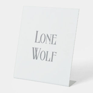 Lone Wolf Male Sigma Modern Minimalistisch Sockelschild