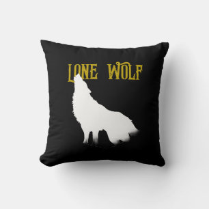 Lone Wolf Männlich Sigma Modern Minimalistisch Kissen
