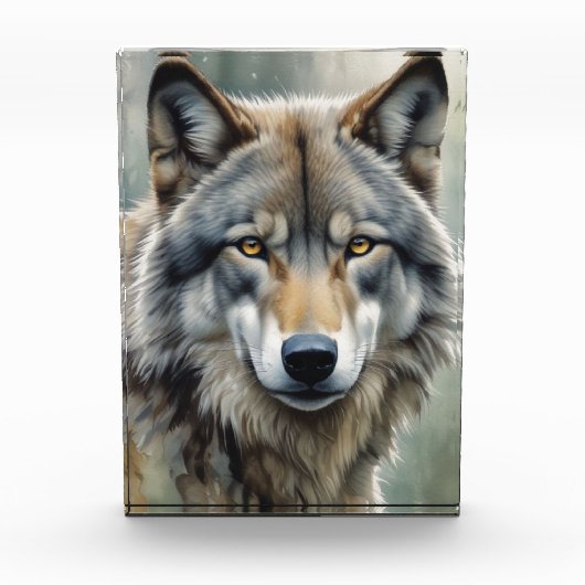 Lone Wolf Motivierend Inspiration Art Fotoblock (Vorderseite)