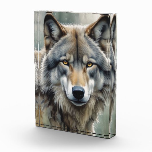 Lone Wolf Motivierend Inspiration Art Fotoblock (Rechts)