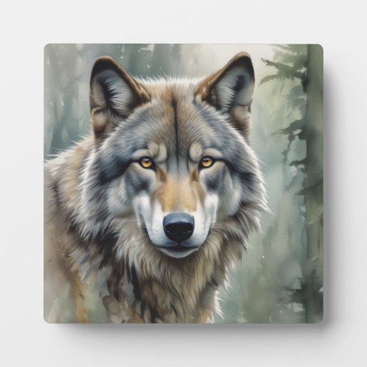Lone Wolf Motivierend Inspiration Art Fotoplatte (Vorderseite)