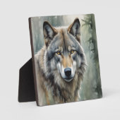 Lone Wolf Motivierend Inspiration Art Fotoplatte (Vorderseite)
