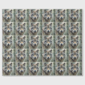 Lone Wolf Motivierend Inspiration Art Geschenkpapier (Flach)