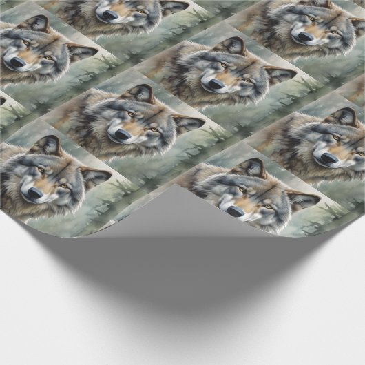 Lone Wolf Motivierend Inspiration Art Geschenkpapier (Ecke)