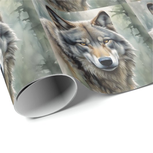 Lone Wolf Motivierend Inspiration Art Geschenkpapier (Rolleneckpunkt)