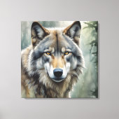 Lone Wolf Motivierend Inspiration Art Leinwanddruck (Vorderseite)