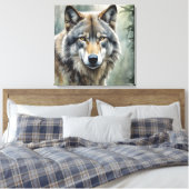 Lone Wolf Motivierend Inspiration Art Leinwanddruck (Insitu (Schlafzimmer))