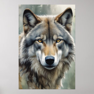 Lone Wolf Motivierend Inspiration Art Poster