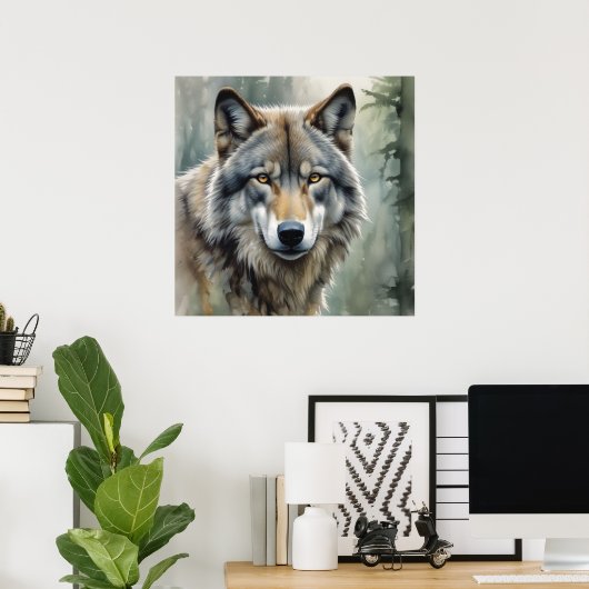 Lone Wolf Motivierend Inspiration Art Poster (Heimbüro)