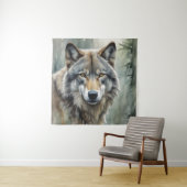 Lone Wolf Motivierend Inspiration Art Wandteppich (Beispiel)