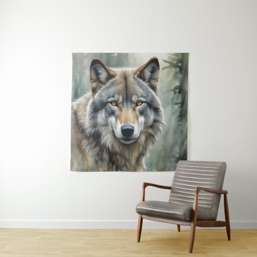 Lone Wolf Motivierend Inspiration Art Wandteppich (Beispiel)