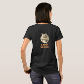 "Lone Wolf" oder Ihre Botschaft, Sepia Wolf Art T-Shirt (Schwarz voll)