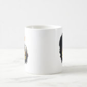 Lone Wolf, Orange Sunset Silhouette Wolf Art Kaffeetasse (Mittel)