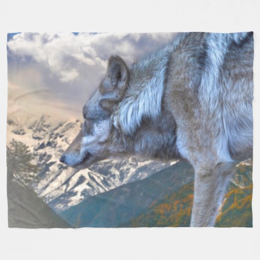 LONE WOLF OVERLORE DER FREIHEIT FLEECEDECKE (Vorderseite (Horizontal))