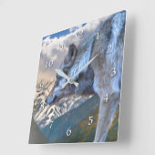 LONE WOLF OVERLORE DER FREIHEIT QUADRATISCHE WANDUHR (Winkel)