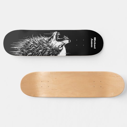Lone Wolf Personalized Skateboard (Horizontal)