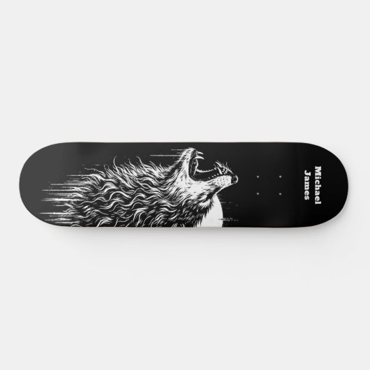 Lone Wolf Personalized Skateboard (Horizontal)