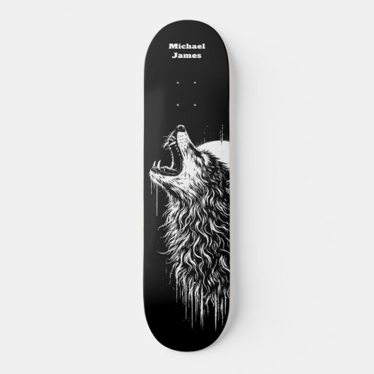 Lone Wolf Personalized Skateboard (Vorderseite)