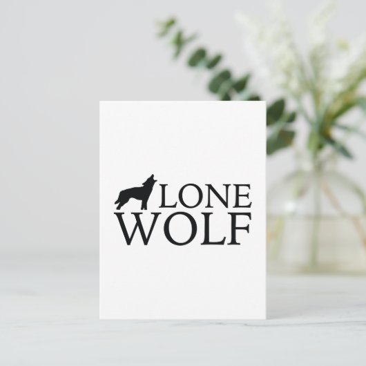 Lone Wolf Postkarte (Stehend Vorderseite)