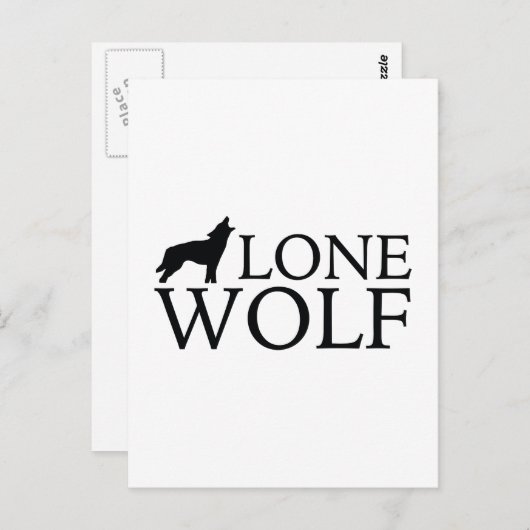 Lone Wolf Postkarte (Vorne/Hinten)