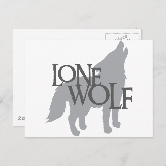 LONE WOLF POSTKARTE (Vorne/Hinten)