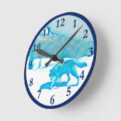Lone Wolf Runde Wanduhr (Winkel)