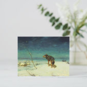 Lone Wolf Samotny Wilk Postkarte (Stehend Vorderseite)