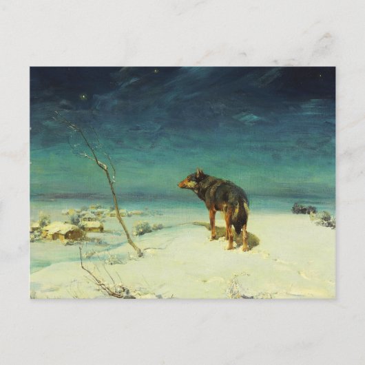 Lone Wolf Samotny Wilk Postkarte (Vorderseite)