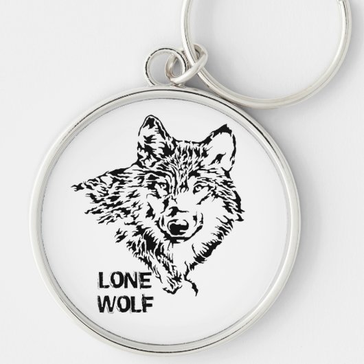 Lone Wolf Sketch Schlüsselanhänger (Vorne)