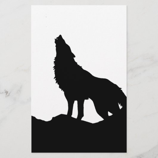 Lone Wolf Stehend auf einem Hügel Briefpapier (Vorderseite)