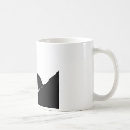 Lone Wolf Stehend auf einem Hügel Kaffeetasse (Rechts)
