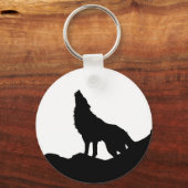 Lone Wolf Stehend auf einem Hügel Schlüsselanhänger (Vorderseite)