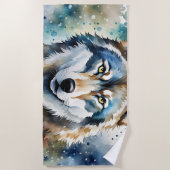 Lone Wolf Strandtuch (Vorderseite)