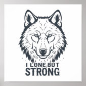 Lone Wolf Strength and Resilience Poster (Vorne)