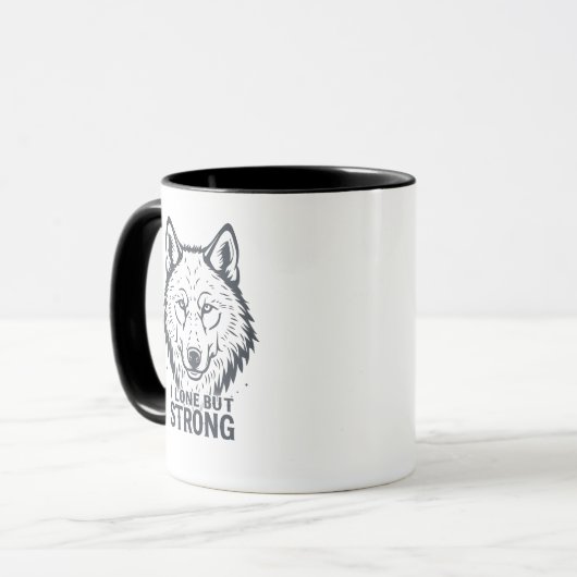Lone Wolf Strength and Resilience Tasse (Vorderseite Links)