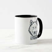 Lone Wolf Strength and Resilience Tasse (VorderseiteRechts)
