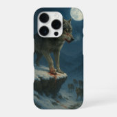 Lone Wolf Under the Moon | Alpha Strength iPhone Hülle (Rückseite)