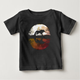 Lone Wolf unter Vollmond Baby T-shirt