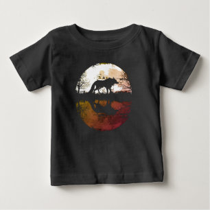 Lone Wolf unter Vollmond Baby T-shirt