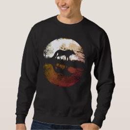 Lone Wolf unter Vollmond Sweatshirt