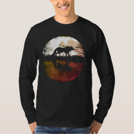 Lone Wolf unter Vollmond T-Shirt