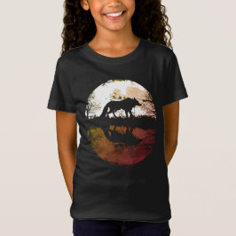 Lone Wolf unter Vollmond T-Shirt