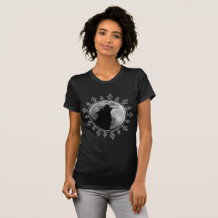 Lone Wolf Vollmond Mandala She Wolf modern T-Shirt