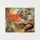 Lone Wolf Wandteppich (Vorderseite (Horizontal))