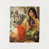 Lone Wolf Wandteppich (Vorderseite)