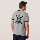 Lone Wolf Warrior T-Shirt – Wilder Alpha-Wolf mit (Schwarz voll)