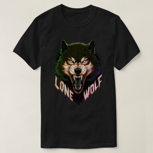 Lone Wolf Wild Wolf Head T-Shirt (Design vorne)