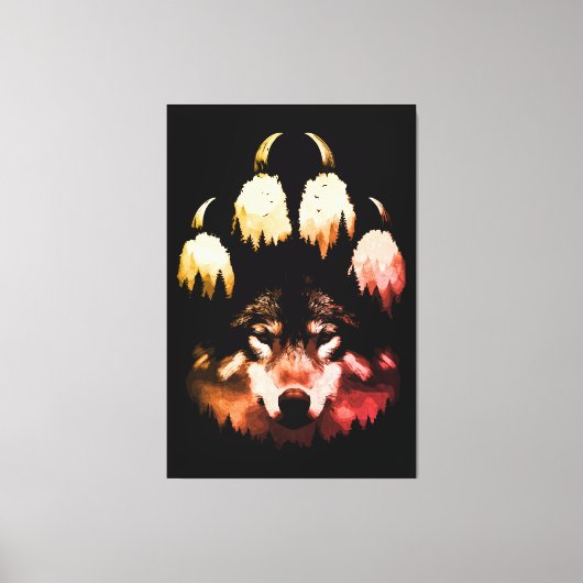 Lone Wolf. Wildes Soul Leinwanddruck (Vorderseite)