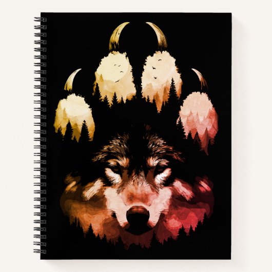 Lone Wolf. Wildes Soul Notizblock (Vorderseite)