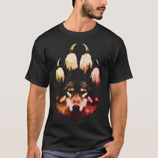 Lone Wolf. Wildes Soul T-Shirt (Vorderseite)